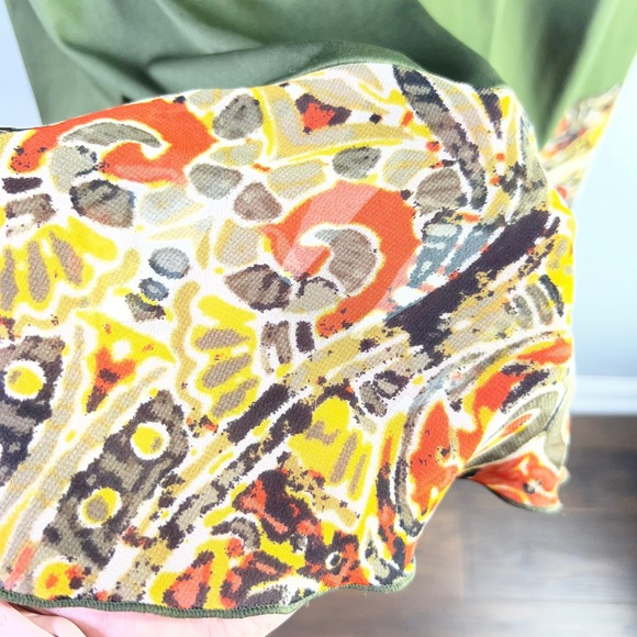 Cato Womens Sz XL Slip Dress Olive Green Spaghetti Strap Coquette Artsy Boho Y2K - Picture 4 of 11